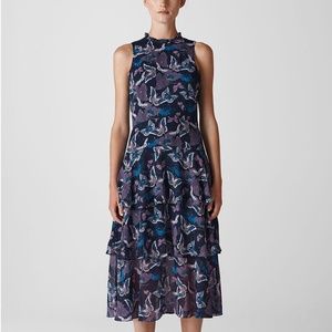 Whistles Papillon Print Tiered Dress
